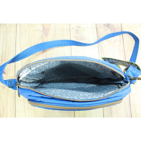 Travelon Anti Theft RFID Crossbody Shoulder Bag Navy Blue - Picture 13 of 16